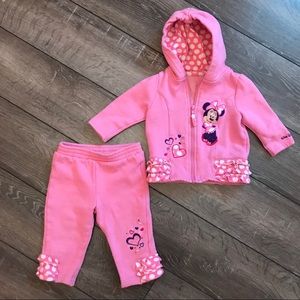 Walt Disney World Minnie Fleece Tracksuit 12 Mo.